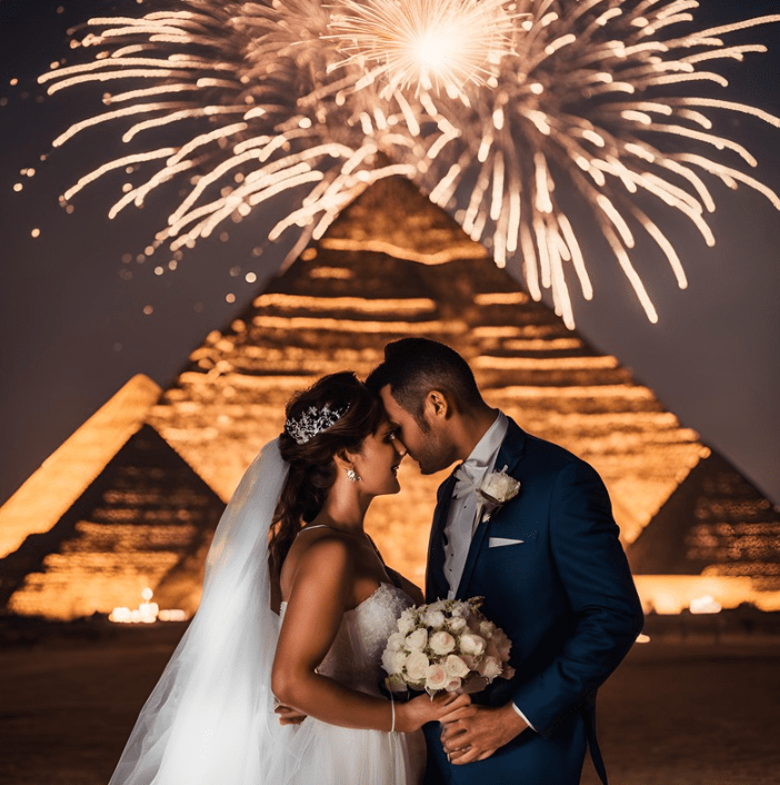 A Fairytale Wedding Fit for Pharaohs: How an Unlikely Pyramid Destination Wedding Took the Internet by&nbsp;Storm